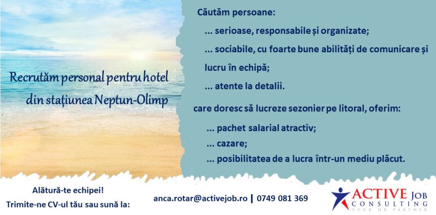 Personal hotelier pe litoral